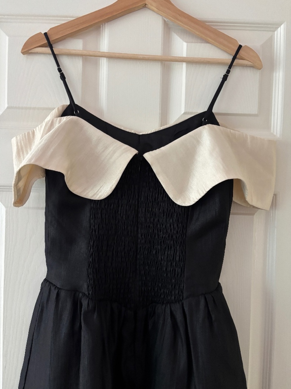 Lulus Upscale Desire Black Contrast Off-the-Shoulder Mini Dress - Picture 7 of 12